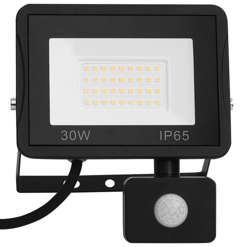LED-projektør med sensor 30 W kold hvid
