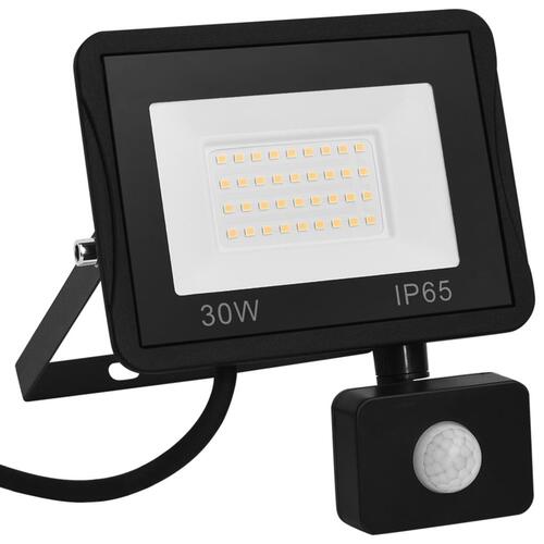 LED-projektør med sensor 30 W kold hvid