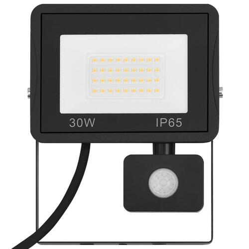 LED-projektør med sensor 30 W kold hvid