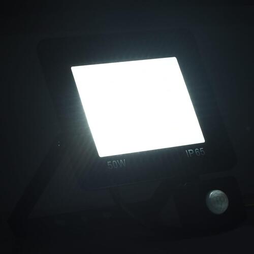 LED-projektør med sensor 50 W kold hvid