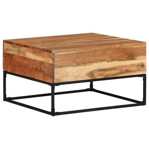 Sofabord 68x68x41 cm massivt akacietræ