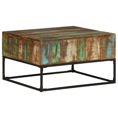 Sofabord 68x68x41 cm massivt genbrugstræ