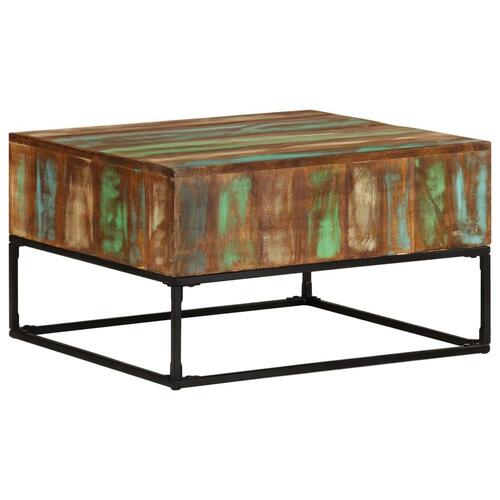 Sofabord 68x68x41 cm massivt genbrugstræ