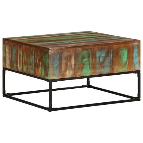 Sofabord 68x68x41 cm massivt genbrugstræ