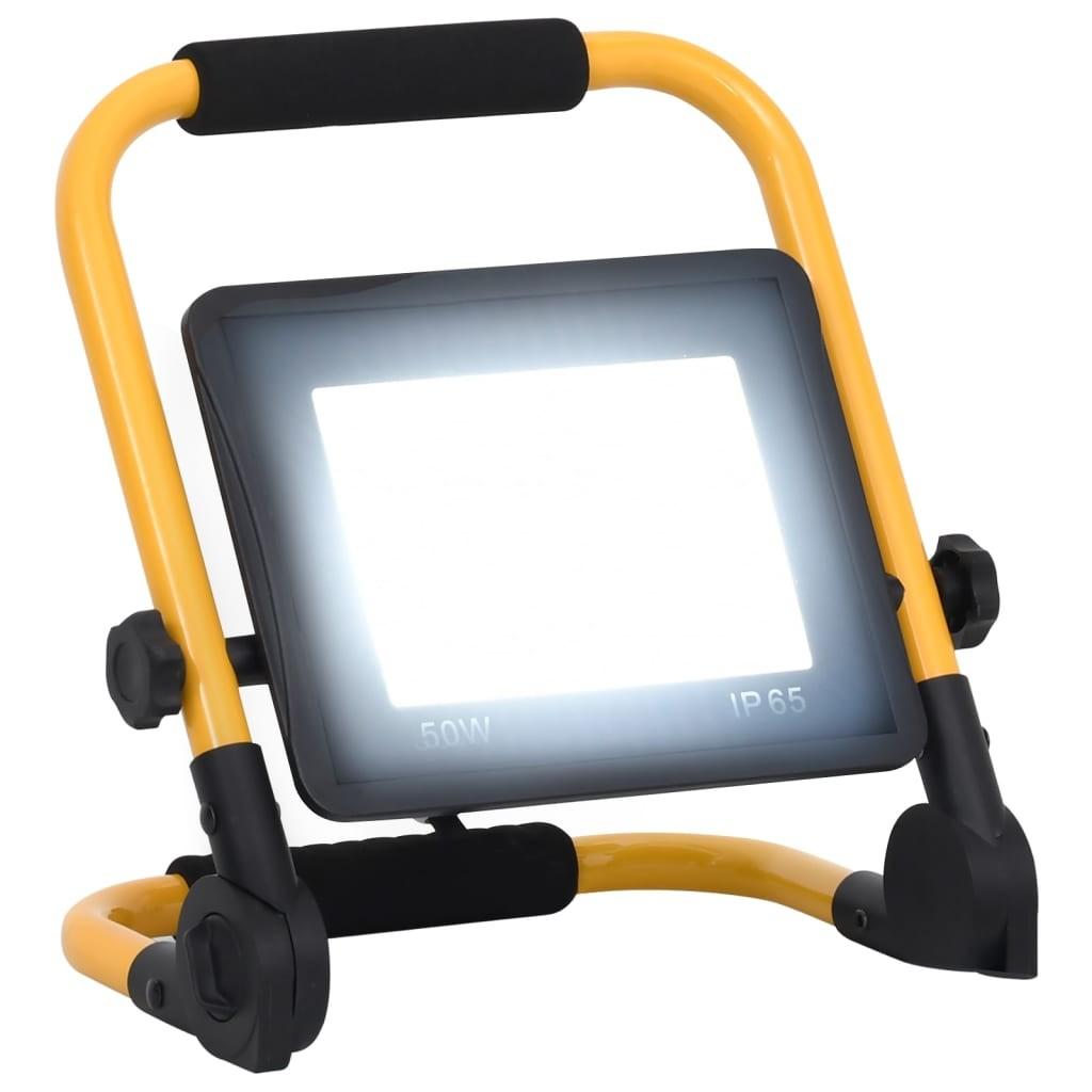 LED-projektør med håndtag 50 W kold hvid