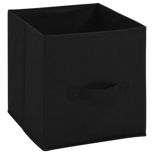 Reol med 4 stofkurve 63x30x71 cm stål sort