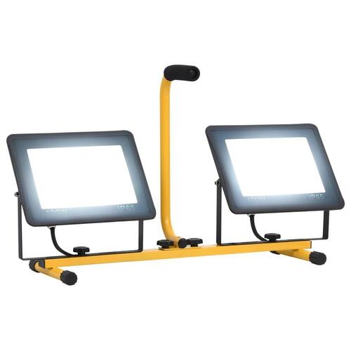 LED-projektør med håndtag 2x100 W kold hvid