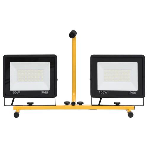 LED-projektør med håndtag 2x100 W kold hvid