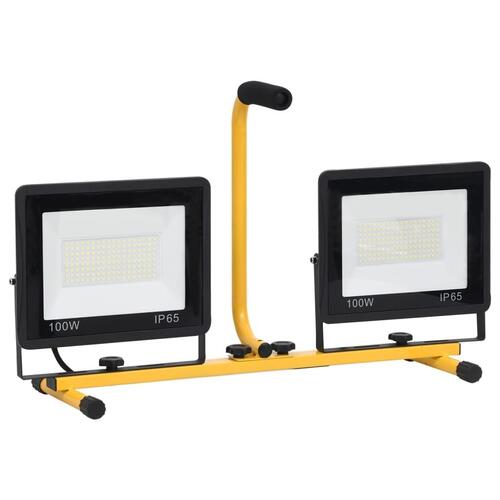 LED-projektør med håndtag 2x100 W kold hvid