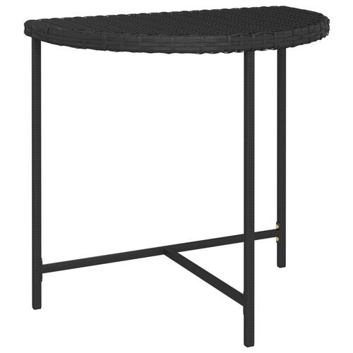 Havebord 80x50 x75 cm polyrattan sort