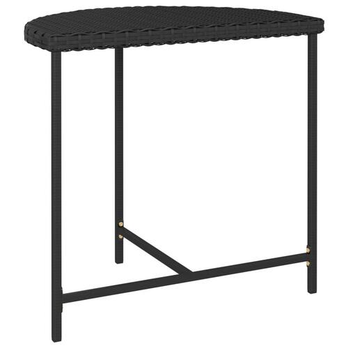 Havebord 80x50 x75 cm polyrattan sort