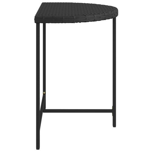 Havebord 80x50 x75 cm polyrattan sort