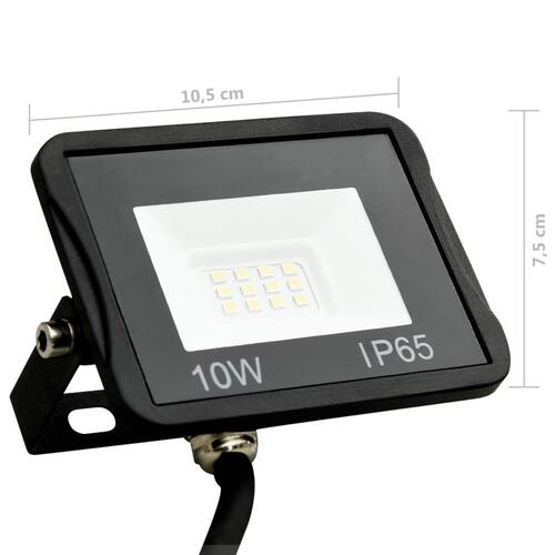 LED-projektører 2 stk. 10 W koldt hvidt lys
