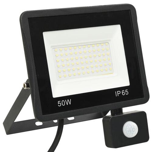 LED-projektør med sensor 50 W varmt hvidt lys
