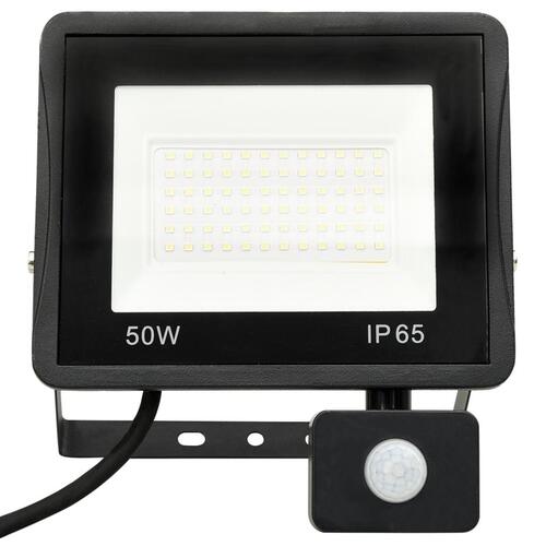 LED-projektør med sensor 50 W varmt hvidt lys