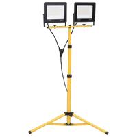 LED-projektør med stativ 2x100 W kold hvid