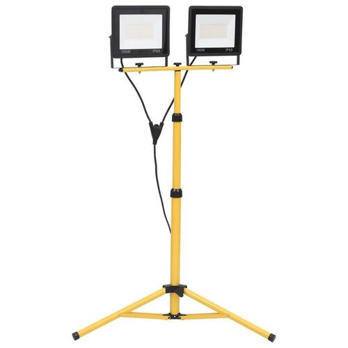 LED-projektør med stativ 2x100 W kold hvid