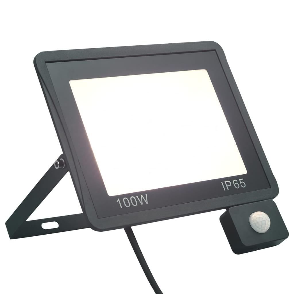 LED-projektør med sensor 100 W kold hvid