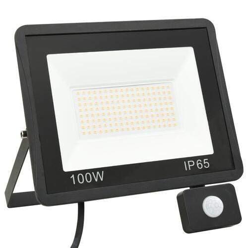 LED-projektør med sensor 100 W kold hvid