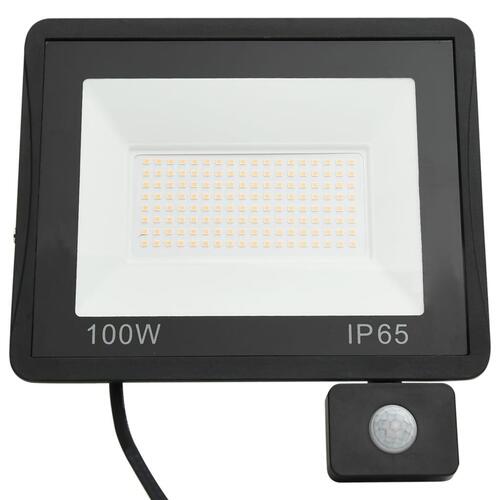LED-projektør med sensor 100 W kold hvid