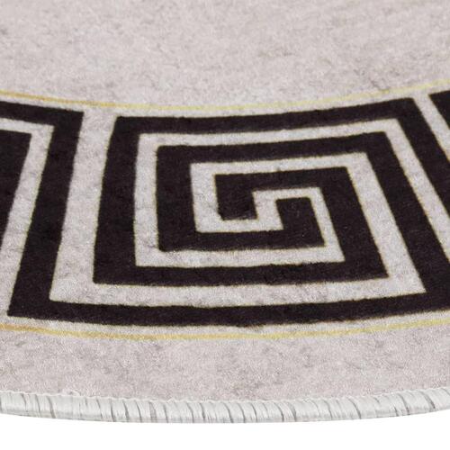 Gulvtæppe φ120 skridsikkert og vaskbart Lys beige