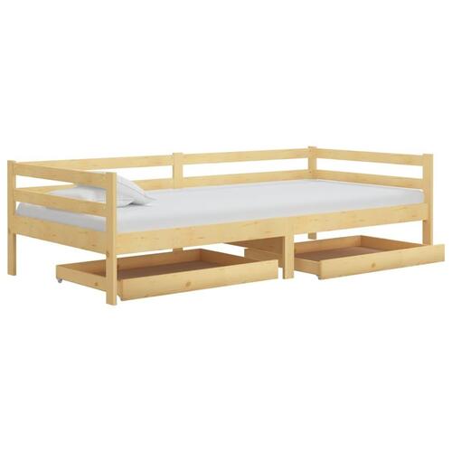 Daybed med skuffer 90x200 cm massivt fyrretræ