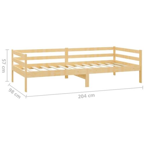 Daybed med skuffer 90x200 cm massivt fyrretræ