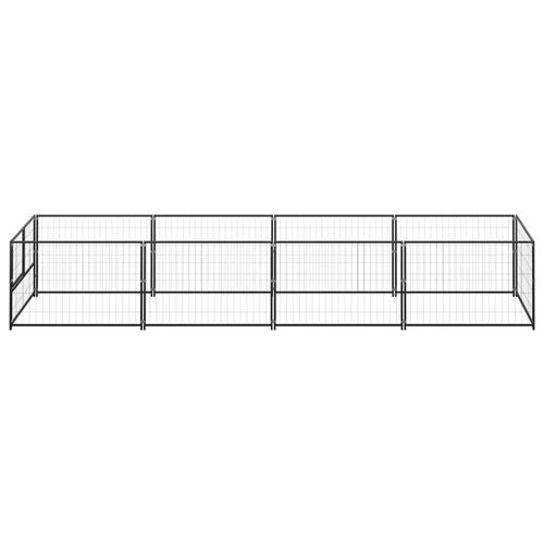Hundeløbegård 4 m² stål sort