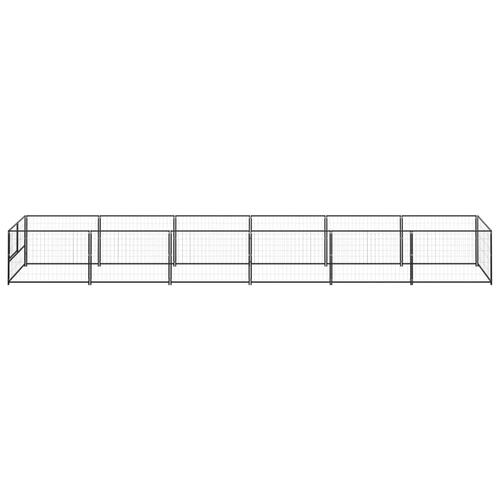 Hundeløbegård 6 m² stål sort