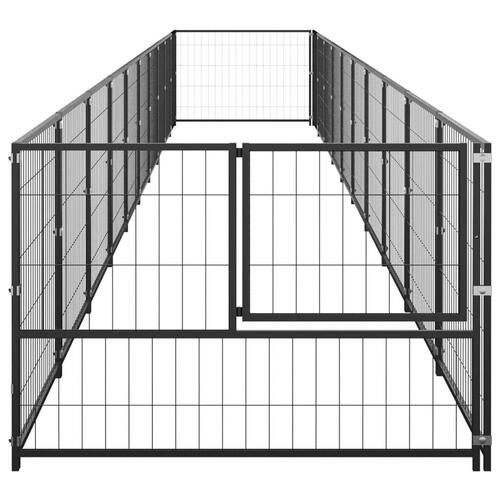 Hundeløbegård 10 m² stål sort