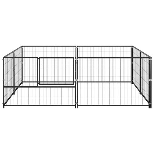 Hundeløbegård 4 m² stål sort