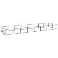 Hundeløbegård 16 m² stål sort