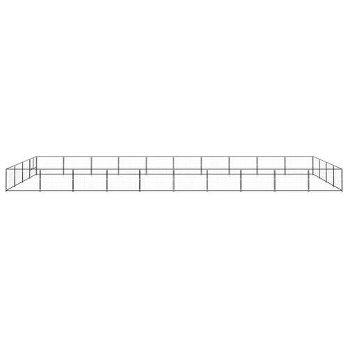 Hundeløbegård 40 m² stål sort