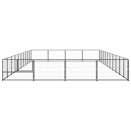 Hundeløbegård 40 m² stål sort