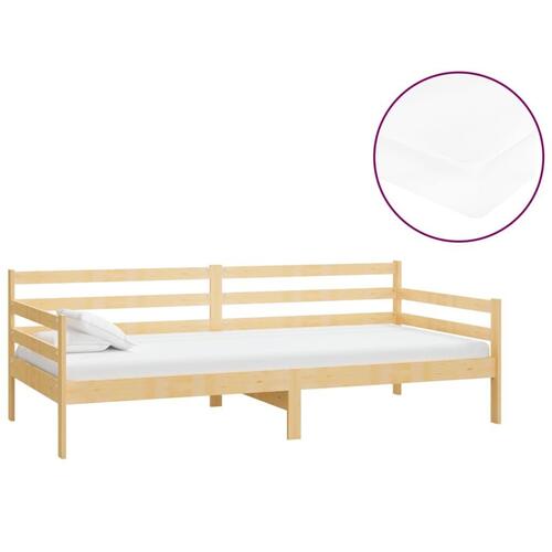 Daybed med madras 90x200 cm massivt fyrretræ