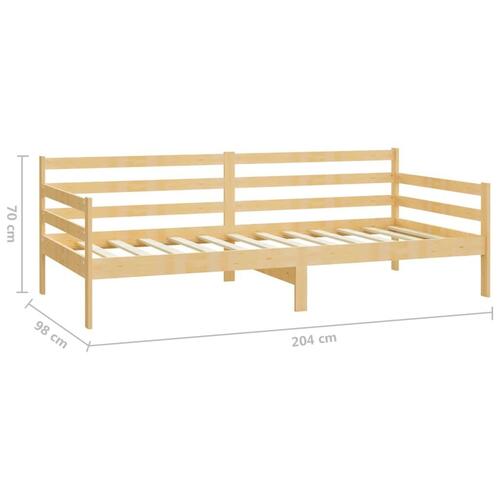 Daybed med madras 90x200 cm massivt fyrretræ