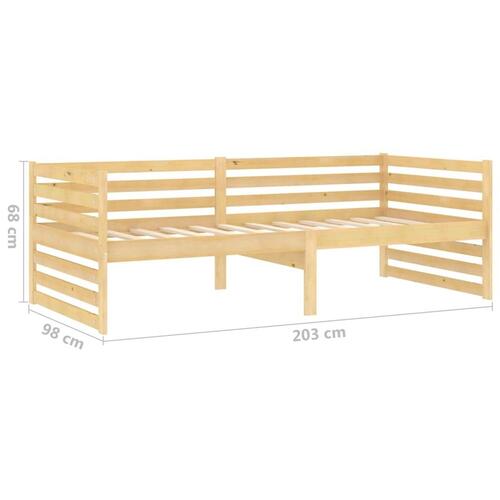 Daybed med madras 90x200 cm massivt fyrretræ