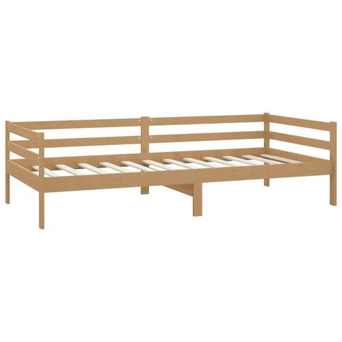 Daybed med skuffer 90x200 cm massivt fyrretræ gyldenbrun
