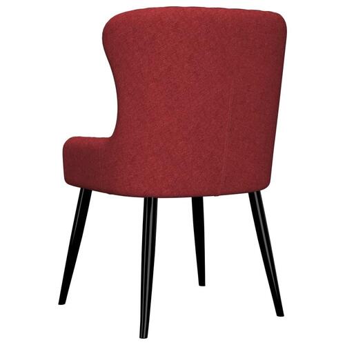 Spisebordsstole 2 stk. stof bordeauxfarvet