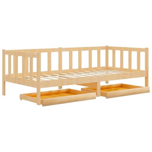 Daybed med skuffer 90x200 cm massivt fyrretræ