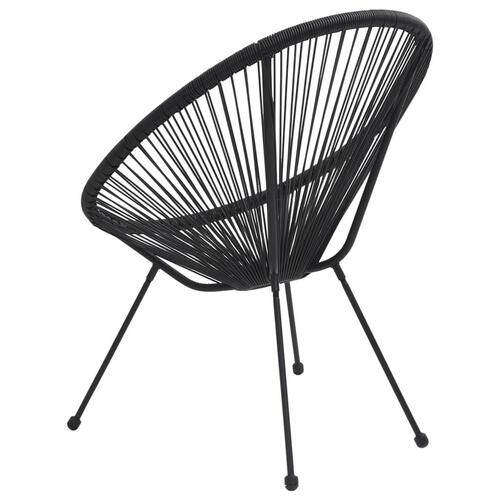 Havestole 2 stk. rattan sort
