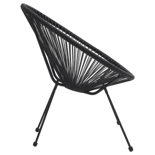 Havestole 2 stk. rattan sort