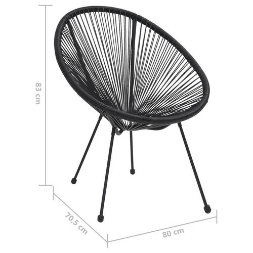 Havestole 2 stk. rattan sort