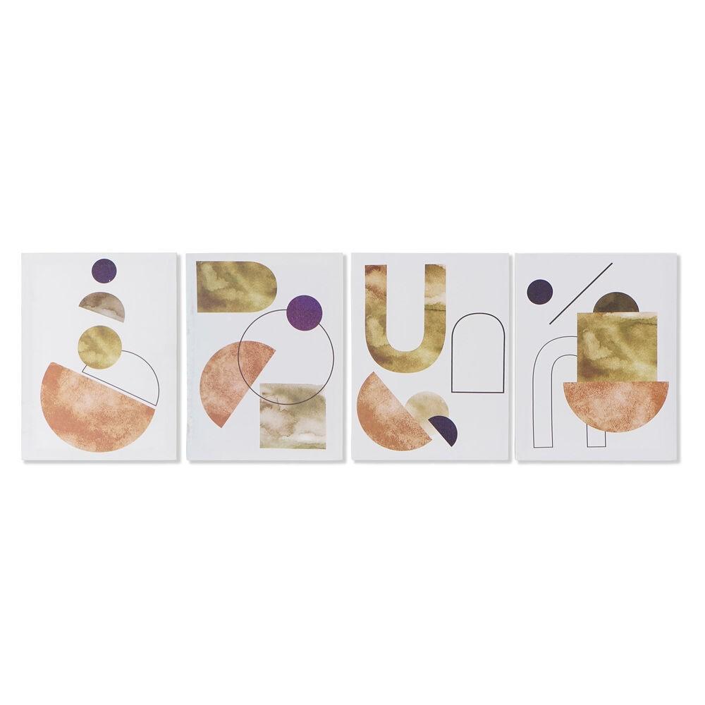 Maleri Abstrakt (30 x 1.8 x 40 cm) (4 stk)