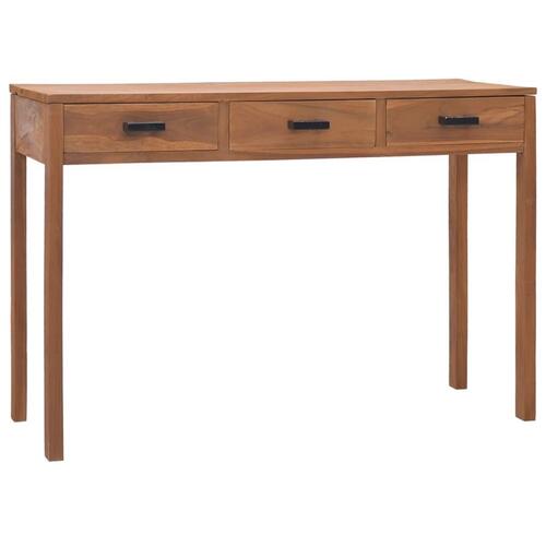 Skrivebord 110x40x75 cm massivt teaktræ
