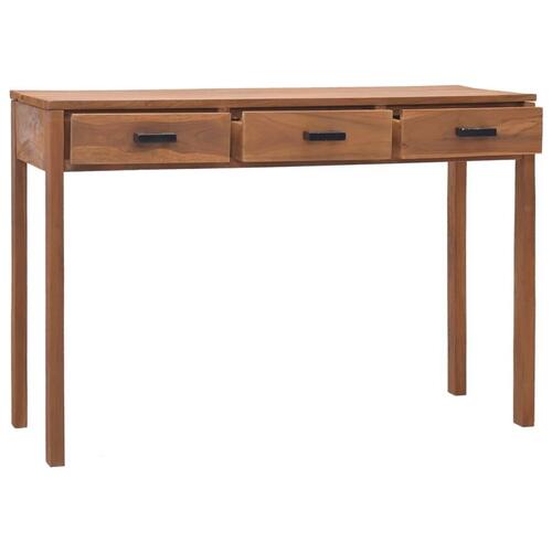 Skrivebord 110x40x75 cm massivt teaktræ