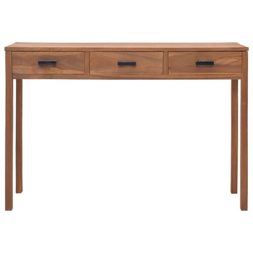 Skrivebord 110x40x75 cm massivt teaktræ