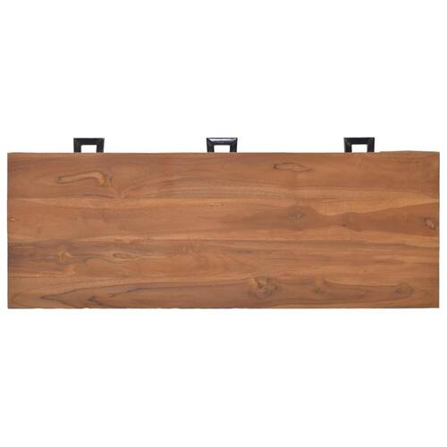 Skrivebord 110x40x75 cm massivt teaktræ