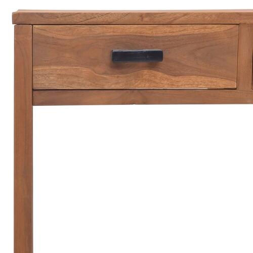 Skrivebord 110x40x75 cm massivt teaktræ