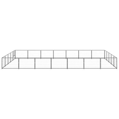 Hundeløbegård 35 m² stål sort